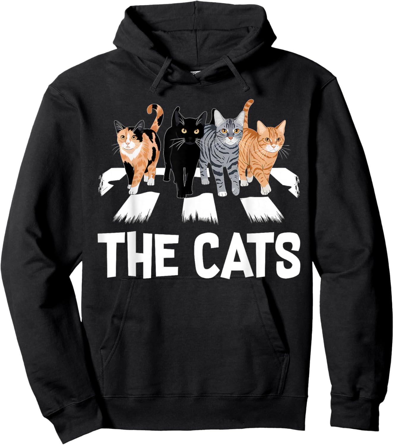Cat Rock Music Funny Cat Lover , Women, Kids Hoodie - Hoodie | Black