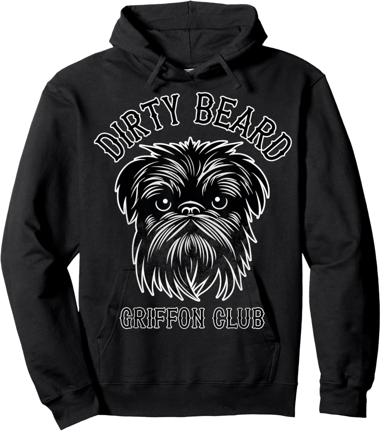 Dirty Beard Griffon Club - Brussels Griffon Dog - Biker Women Girls Kids Hoodie - Hoodie | Black