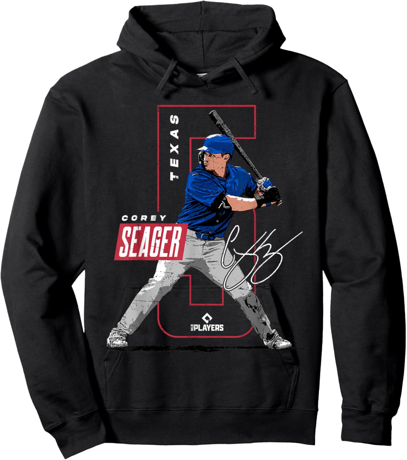 Corey Seager | Texas Baseball MLB Players | MLBSEA4052 Hoodie - Hoodie | Black