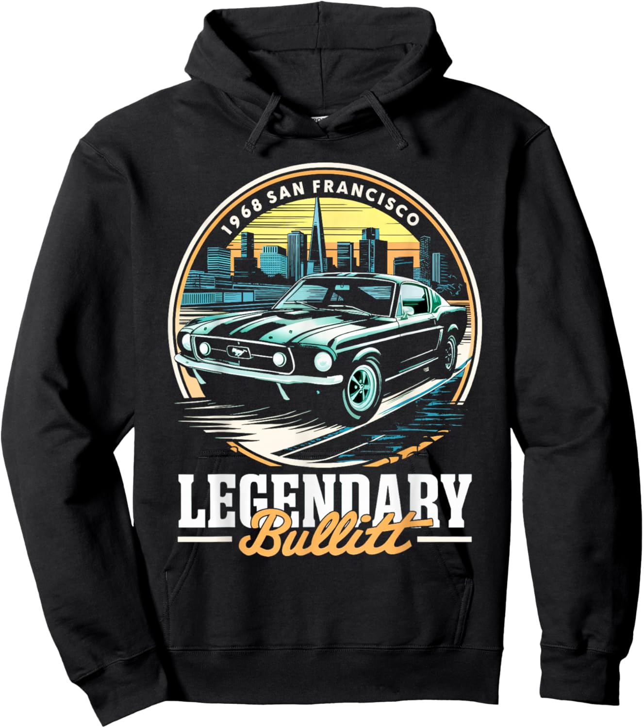 Legendärer Bullitt Muscle Oldtimer Hoodie - Hoodie | Black