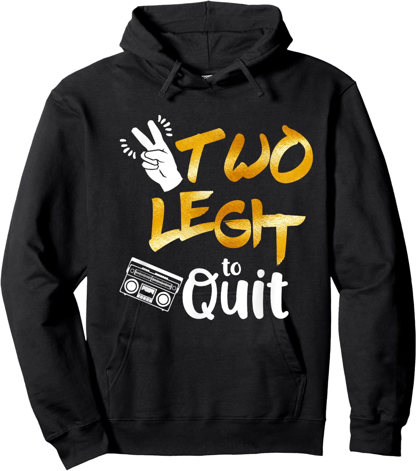 2nd Birthday Hip Hop Theme Two Legit To Quit Outfit Hoodie - Hoodie | Black