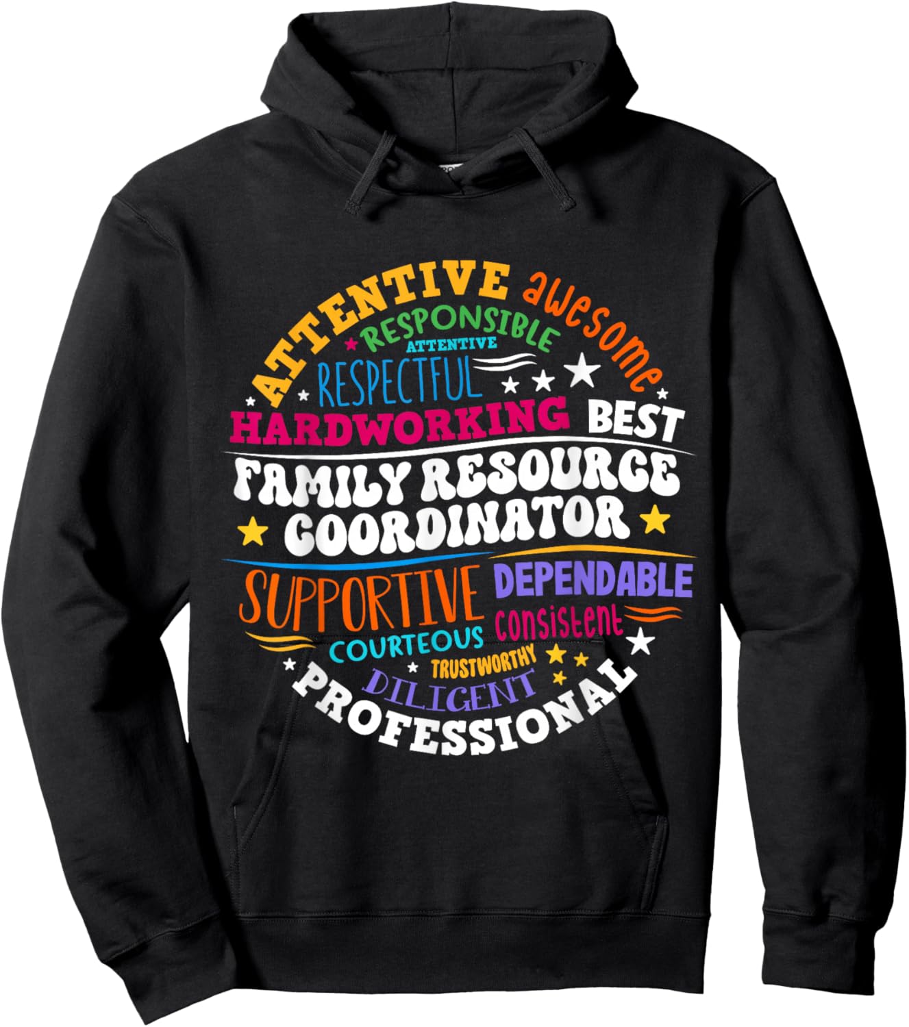 Groovy Family Resource Coordinator Appreciation Hoodie - Hoodie | Black