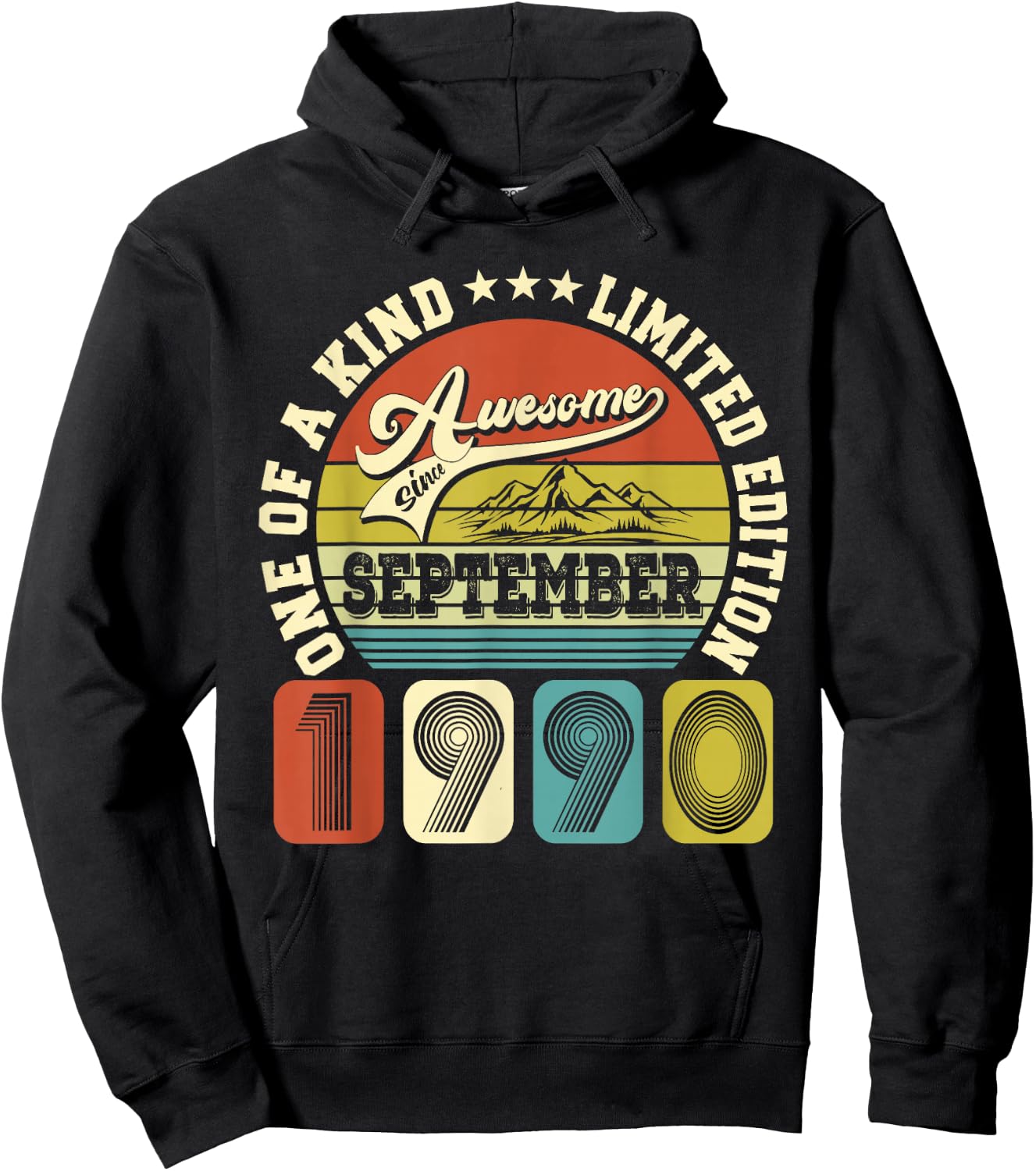 35 Years Old Gift 35th Birthday Awesome Since September 1990 Hoodie - Hoodie | Black