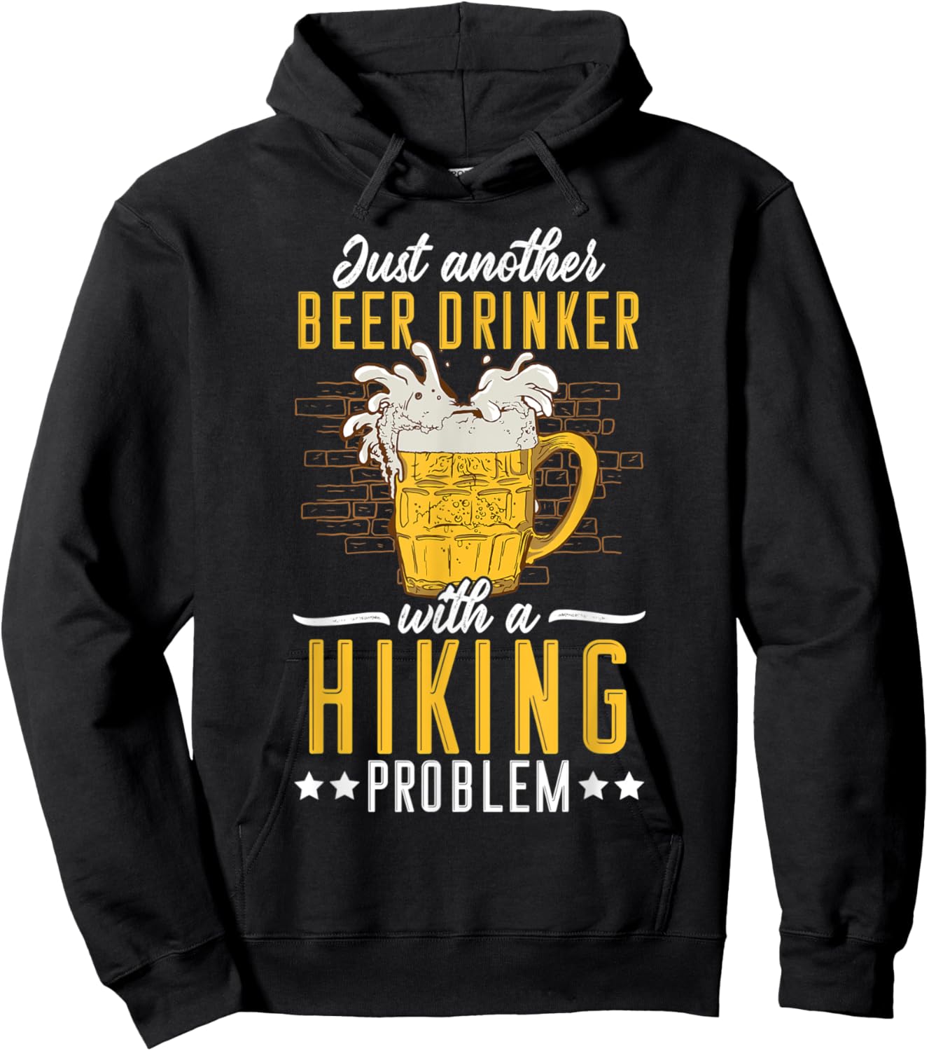 Just Another Beer Drinker With A Hiking Problem Malt Liquor Hoodie - Hoodie | Black