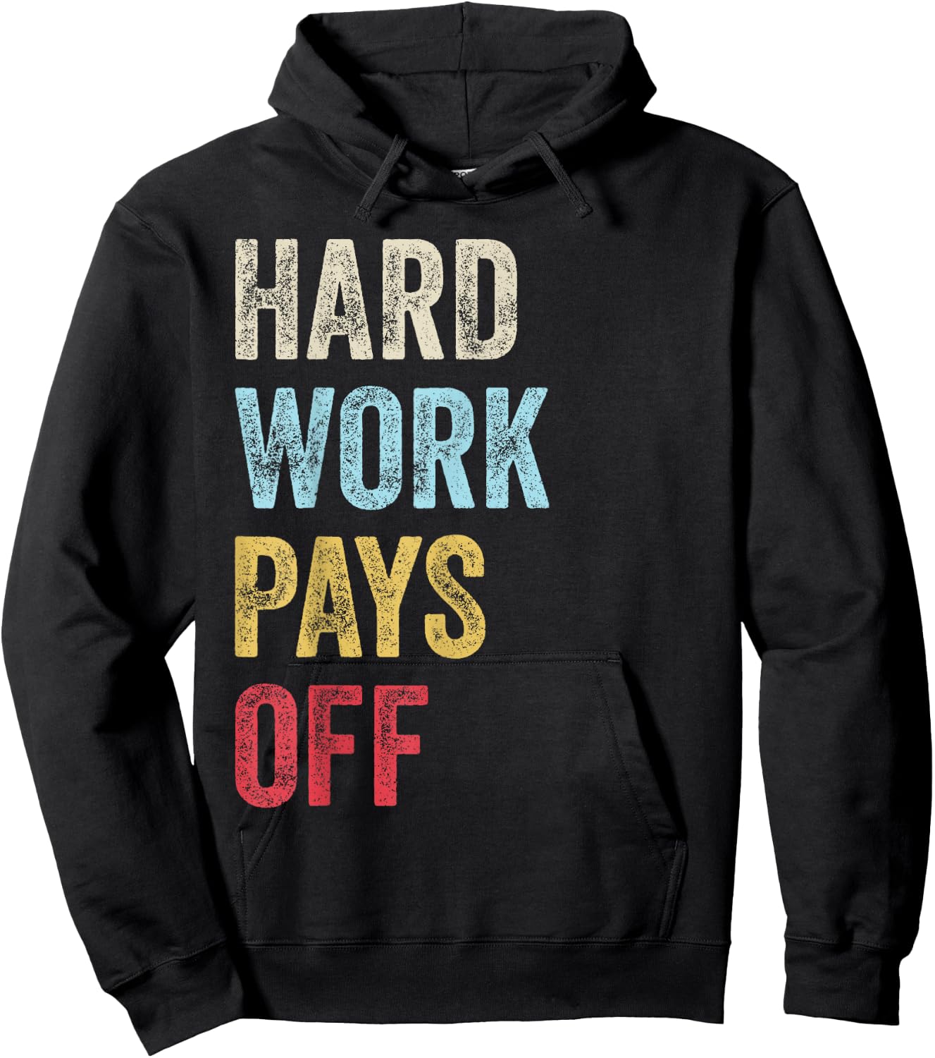 HWPO Gym Workout Motivational Quote Hard Work Pays Off Hoodie - Hoodie | Black