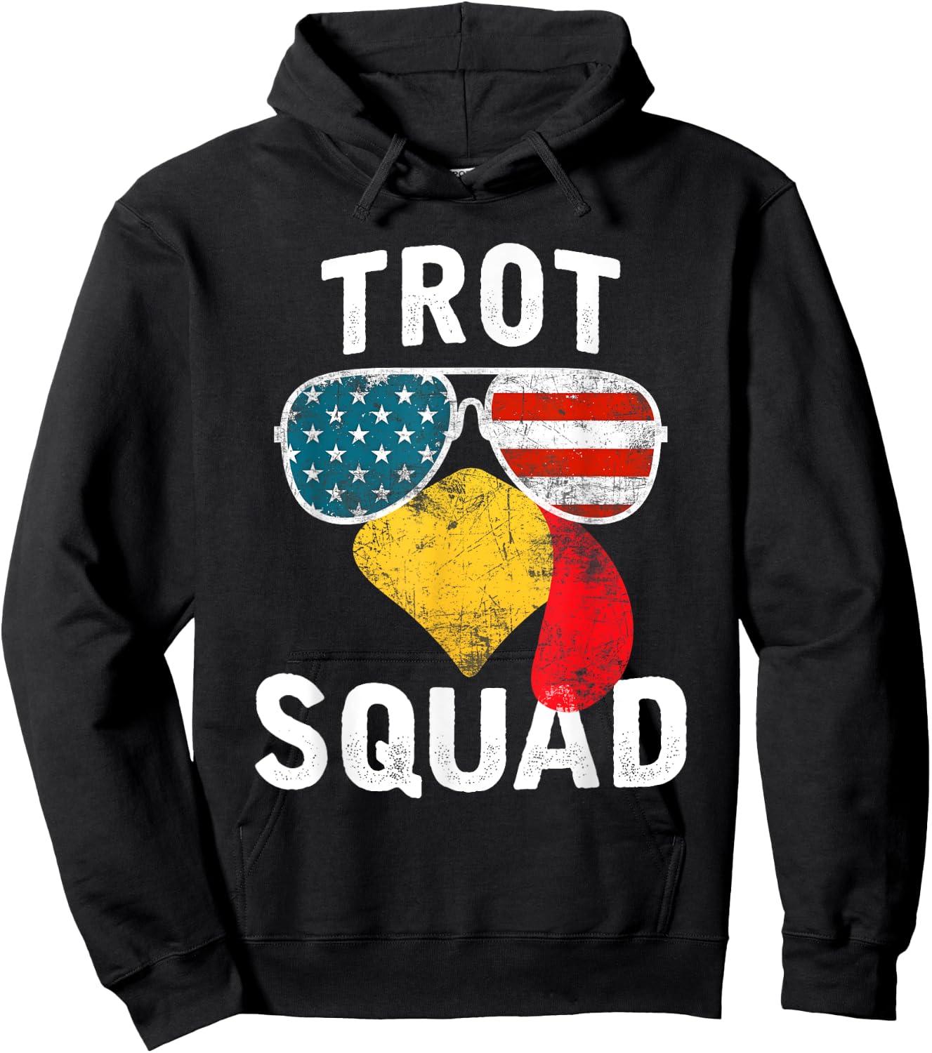 Thanksgiving Turkey Trot Squad 2025 Trot Race Women Men Kids Hoodie - Hoodie | Black