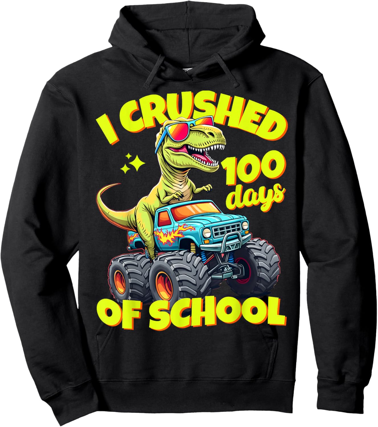 I Crushed 100 Days Of School For Boys 100th Day Of School Hoodie - Hoodie | Black