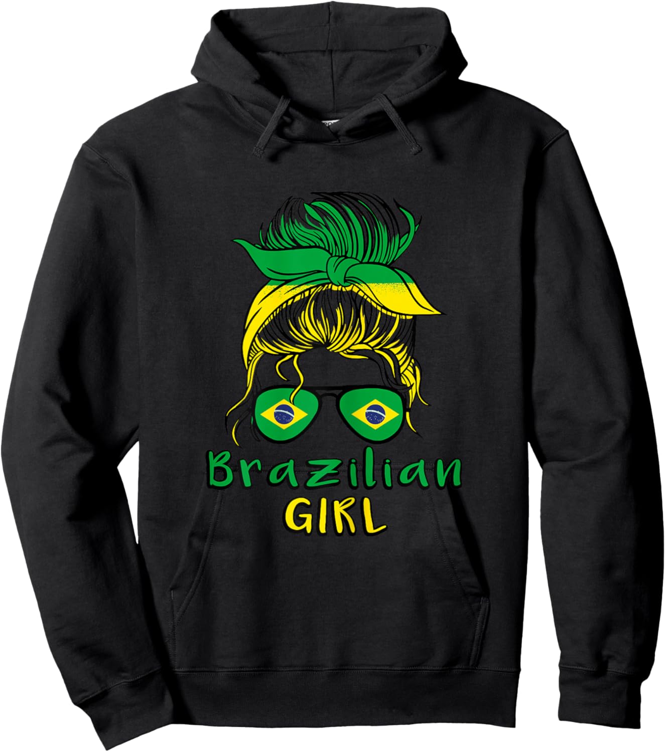 Brasilianisches Mädchen Brasilien Mädchen Brasilien Frauen Flagge Hoodie - Hoodie | Black