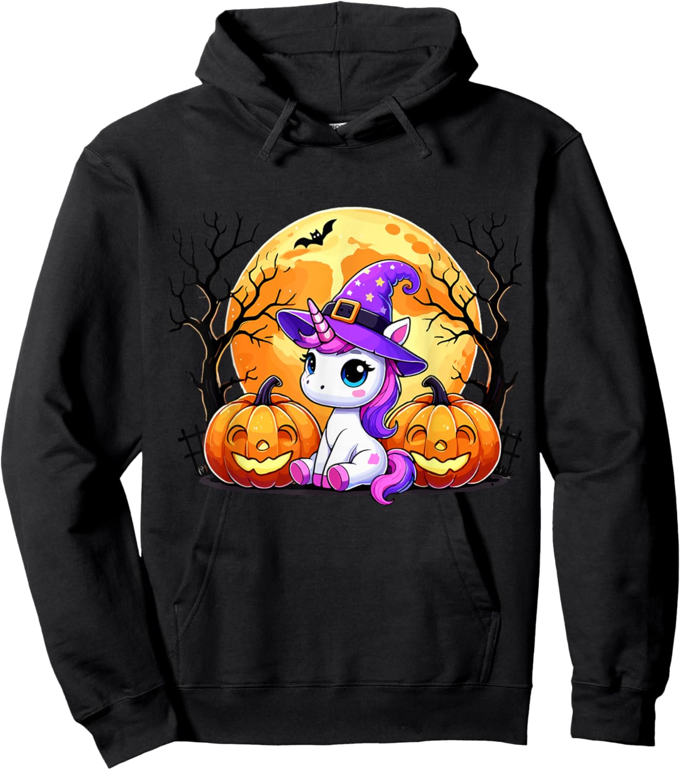 Cute Unicorn Halloween Hoodie - Hoodie | Black