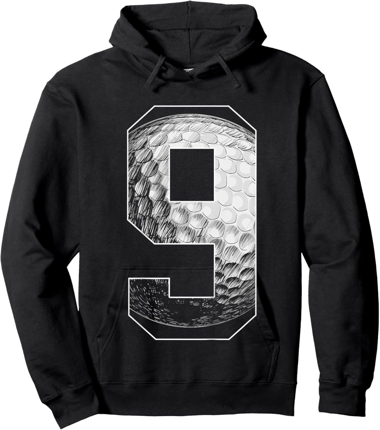 Kids 9th Birthday Boy Golf Player Golf 9 Years Old Hoodie - Hoodie | Black