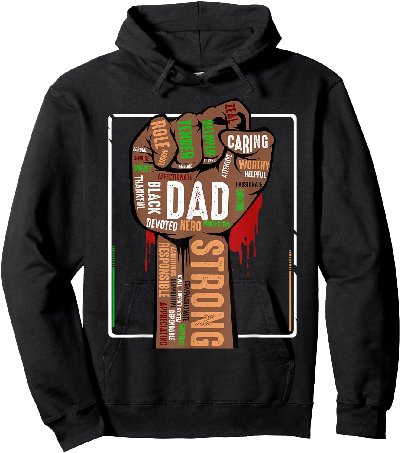 Black Dad African American Melanin Pride Black History Month Hoodie - Hoodie | Black
