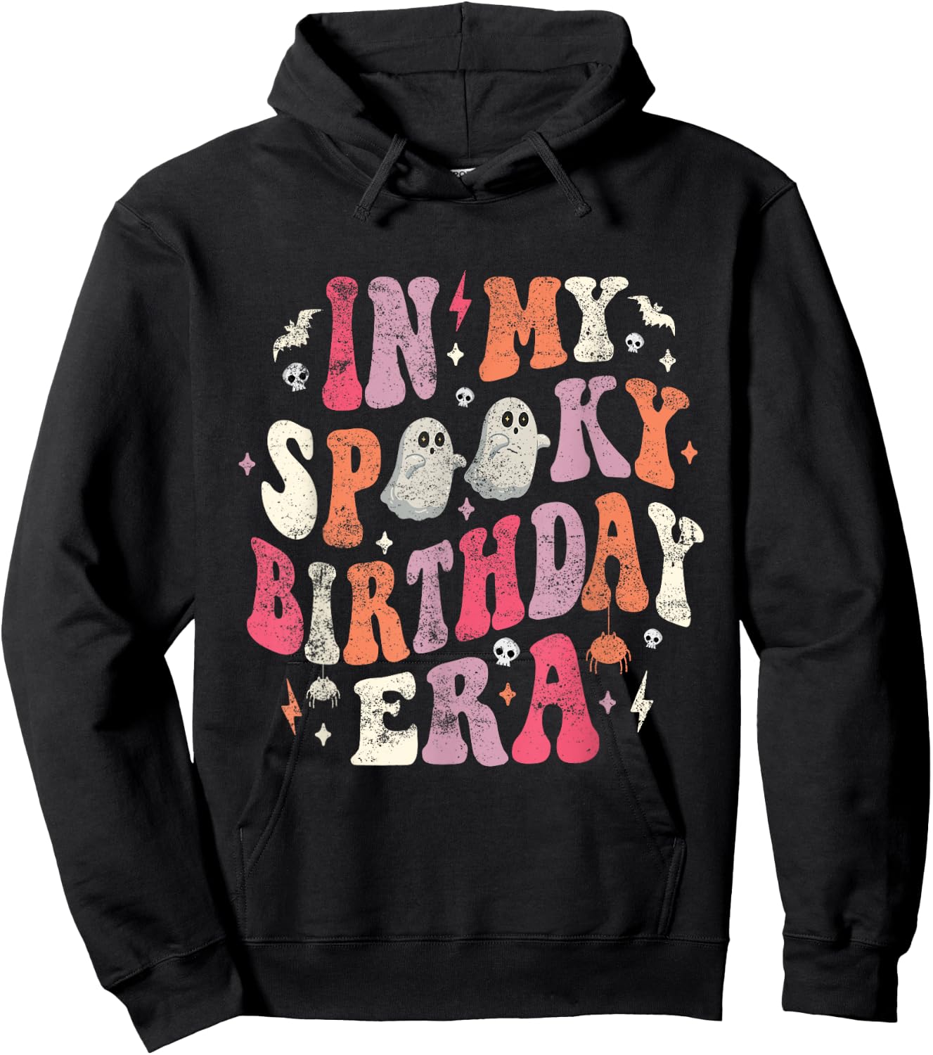 In My Spooky Birthday Era Funny Spooky Halloween Birthday Hoodie - Hoodie | Black