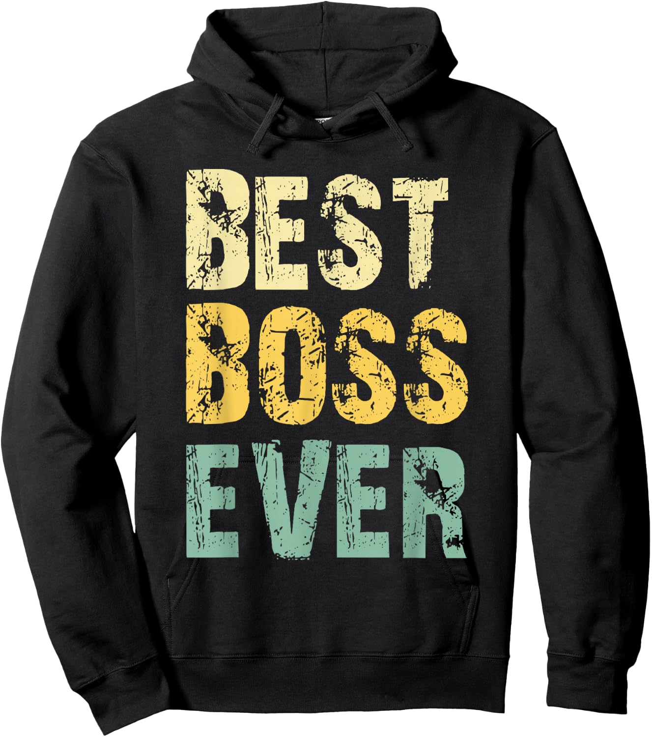 Best Boss Ever Retro Vintage Gift Hoodie - Hoodie | Black