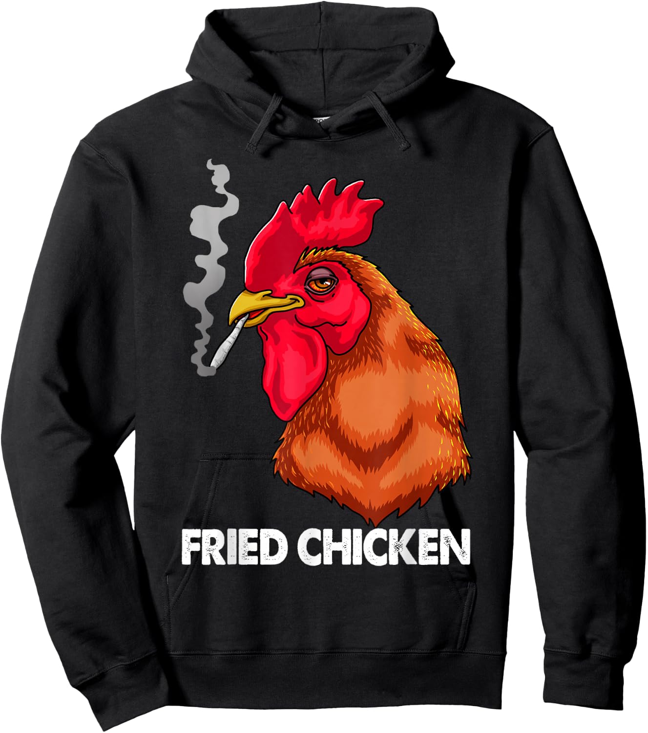 Funny Fried Smoking Chicken Shirt Flock Boss Women Hoodie - Hoodie | Black
