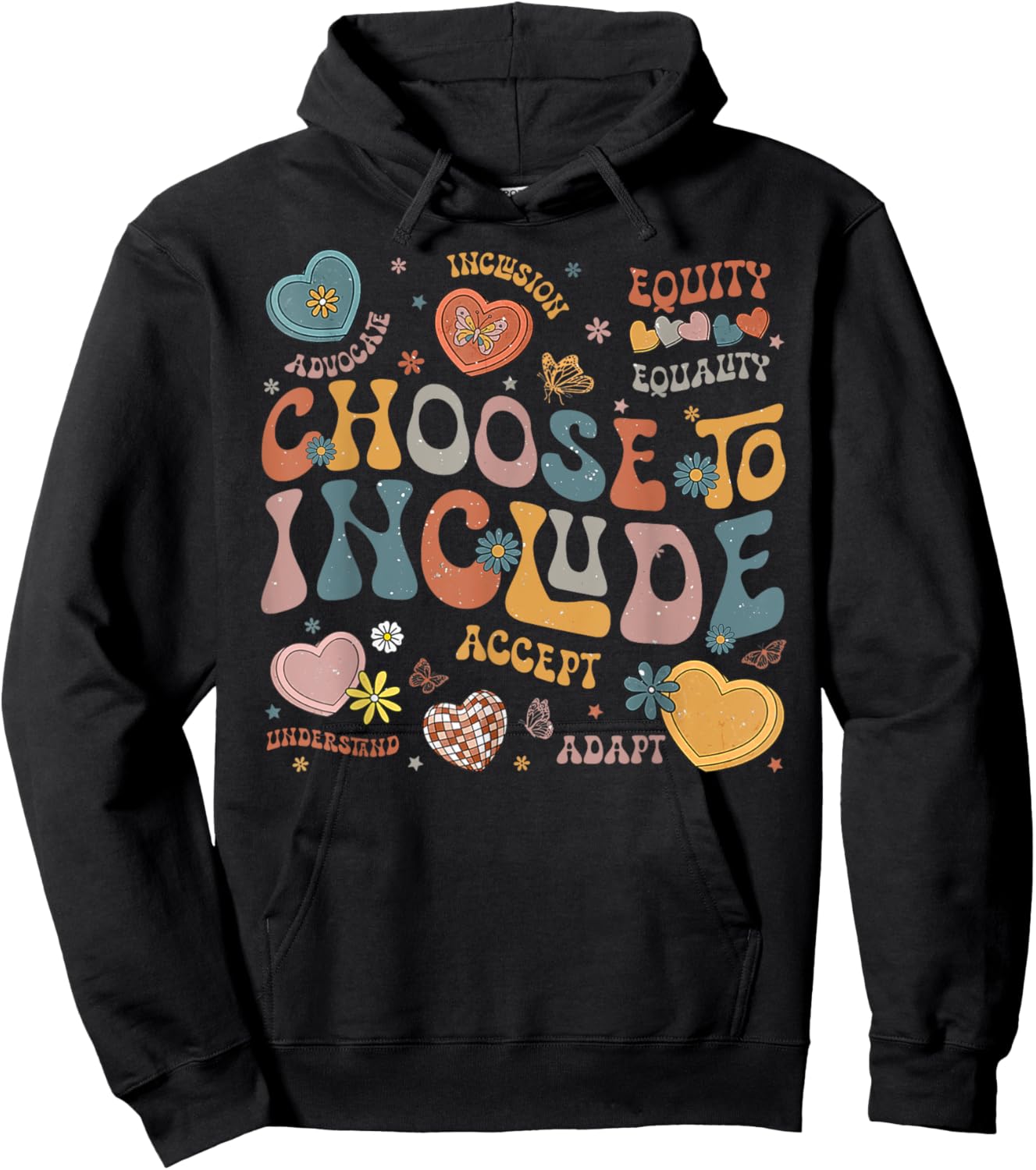 Choose to Include Inclusion Matters Autism Awareness Teacher Men Women Girls Kids Hoodie - Hoodie | Black