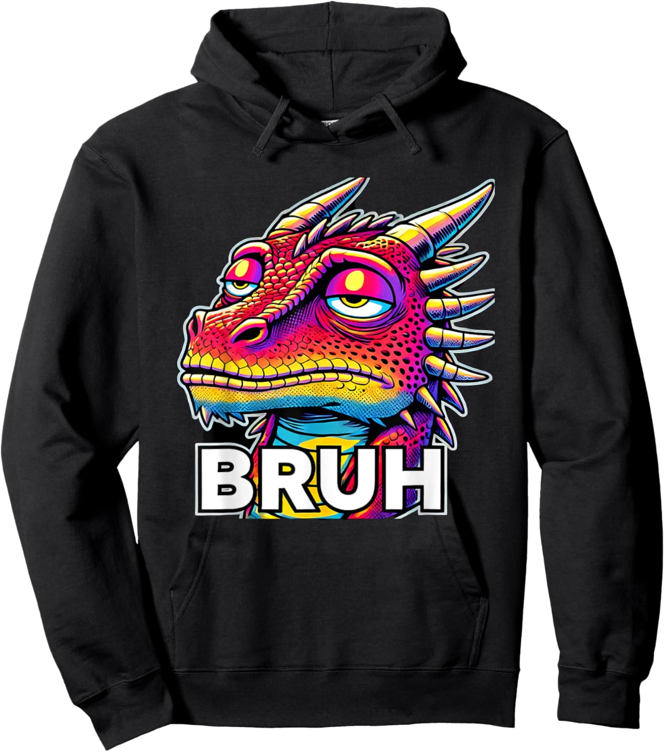 Humor Dragon Bruh Hoodie - Hoodie | Black