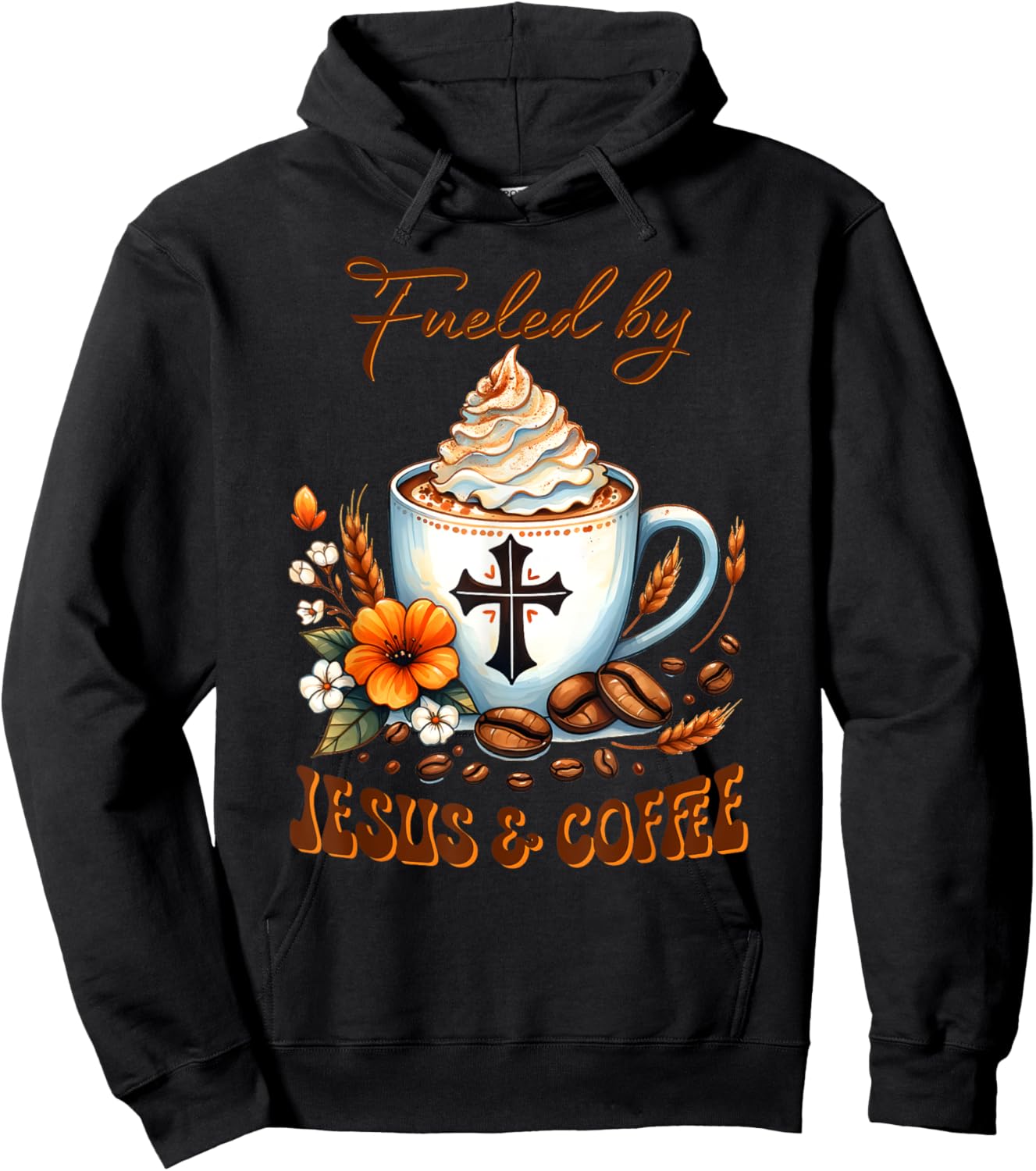 Fueled By JESUS & Coffee Hoodie - Hoodie | Black