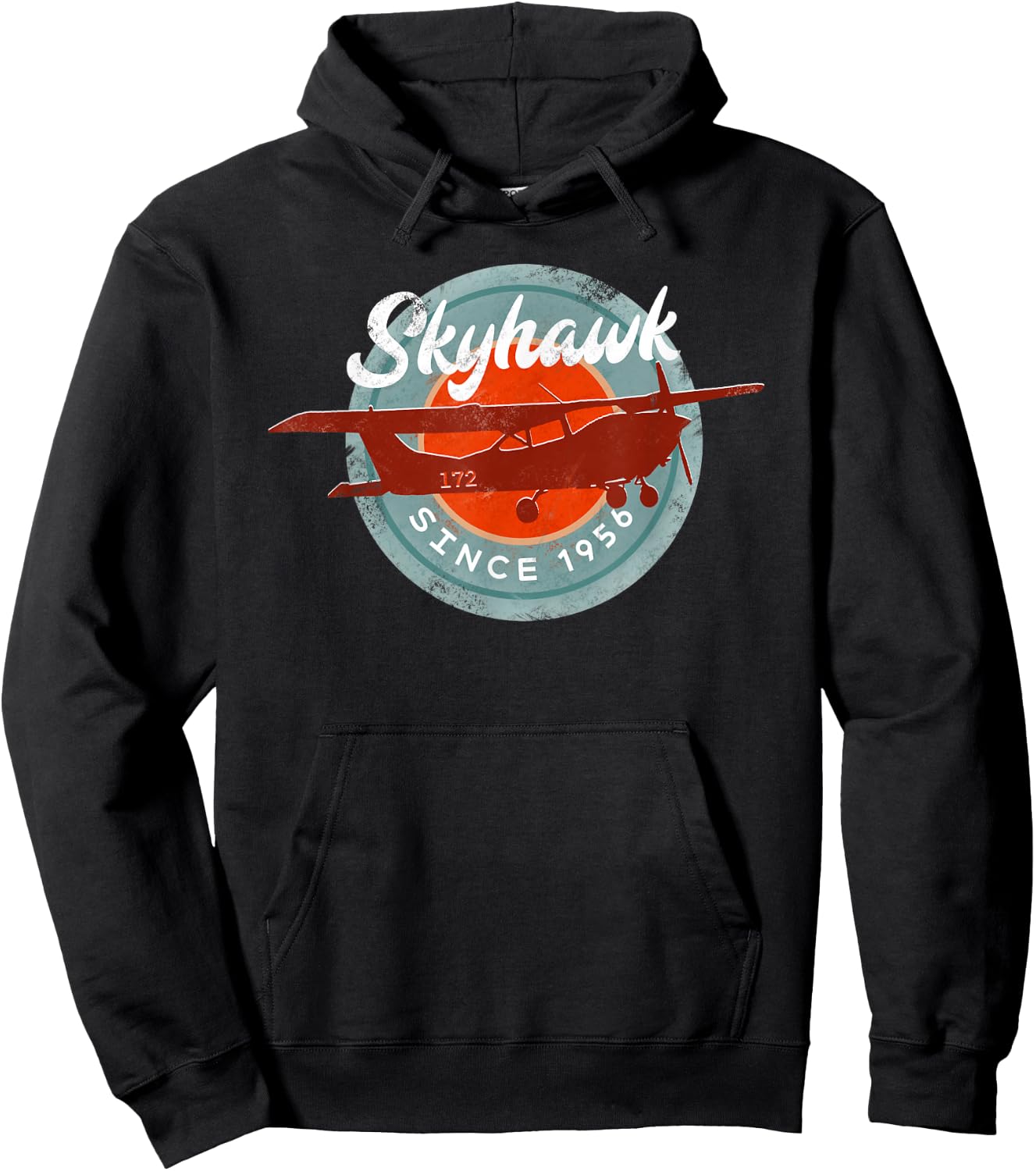 C172 Skyhawk Vintage Retro Airplane Flying Pilot Gift Hoodie - Hoodie | Black