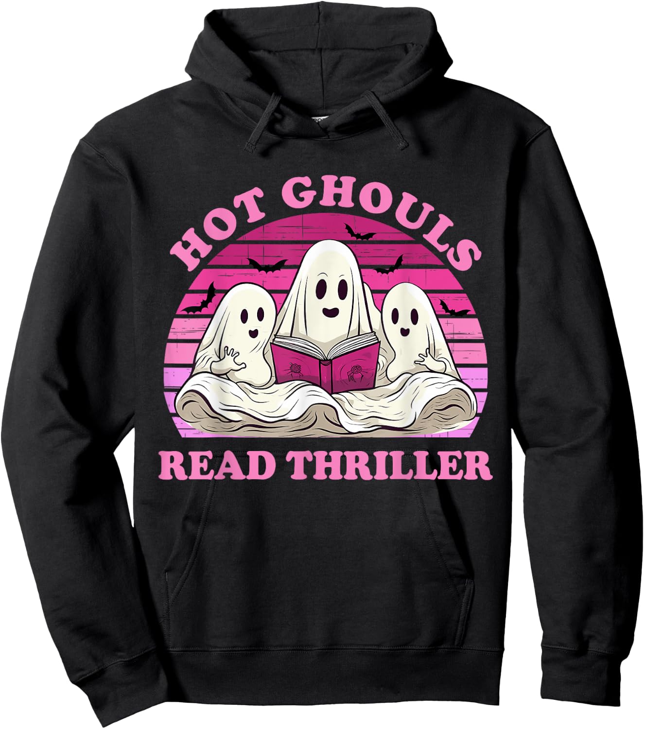 Hot Ghouls Read Thriller Spooky Book Club Reading Lovers Hoodie - Hoodie | Black
