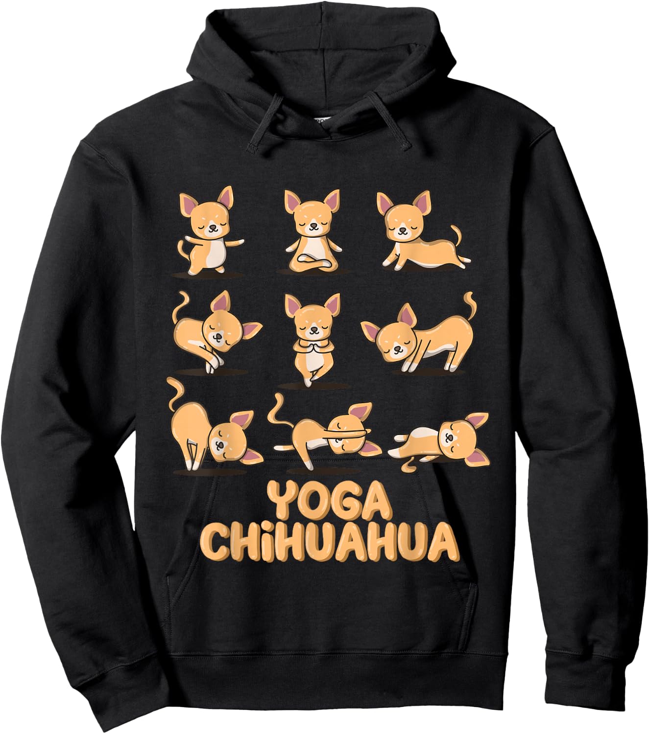 Chihuahua yoga shirt Chihuahua yoga pose meditation Hoodie - Hoodie | Black
