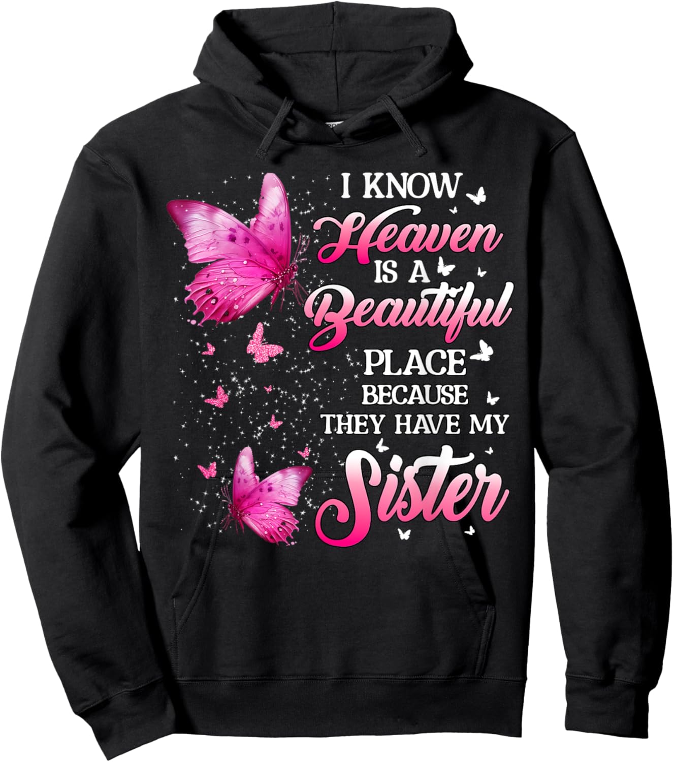 Sister Is My Guardian Angel In Heaven Memorial Day Men Women Hoodie - Hoodie | Black