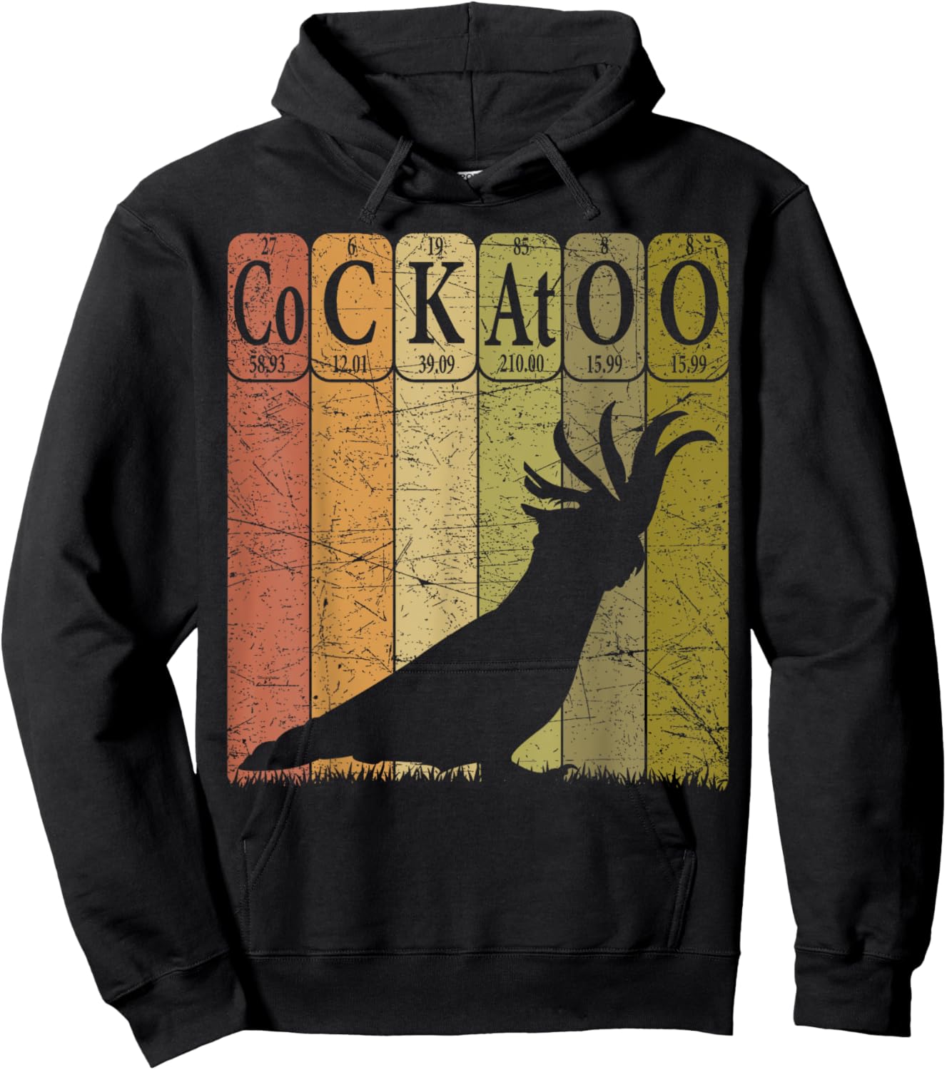 Cockatoo Periodic Table Elements Cockatoo Parrot Ornithology Hoodie - Hoodie | Black