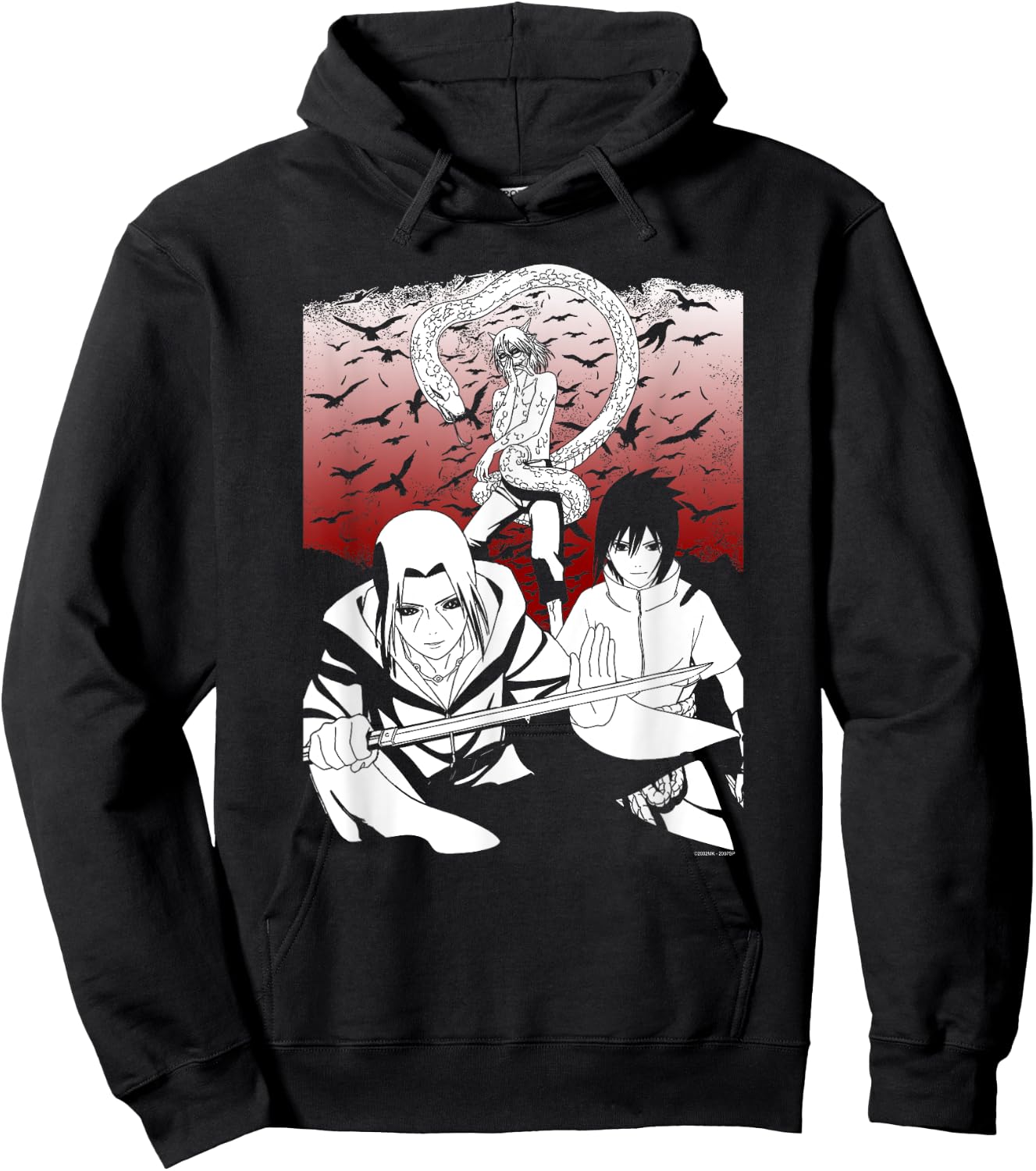 Naruto Shippuden Sasuke Orochimaru Anime Hoodie - Hoodie | Black