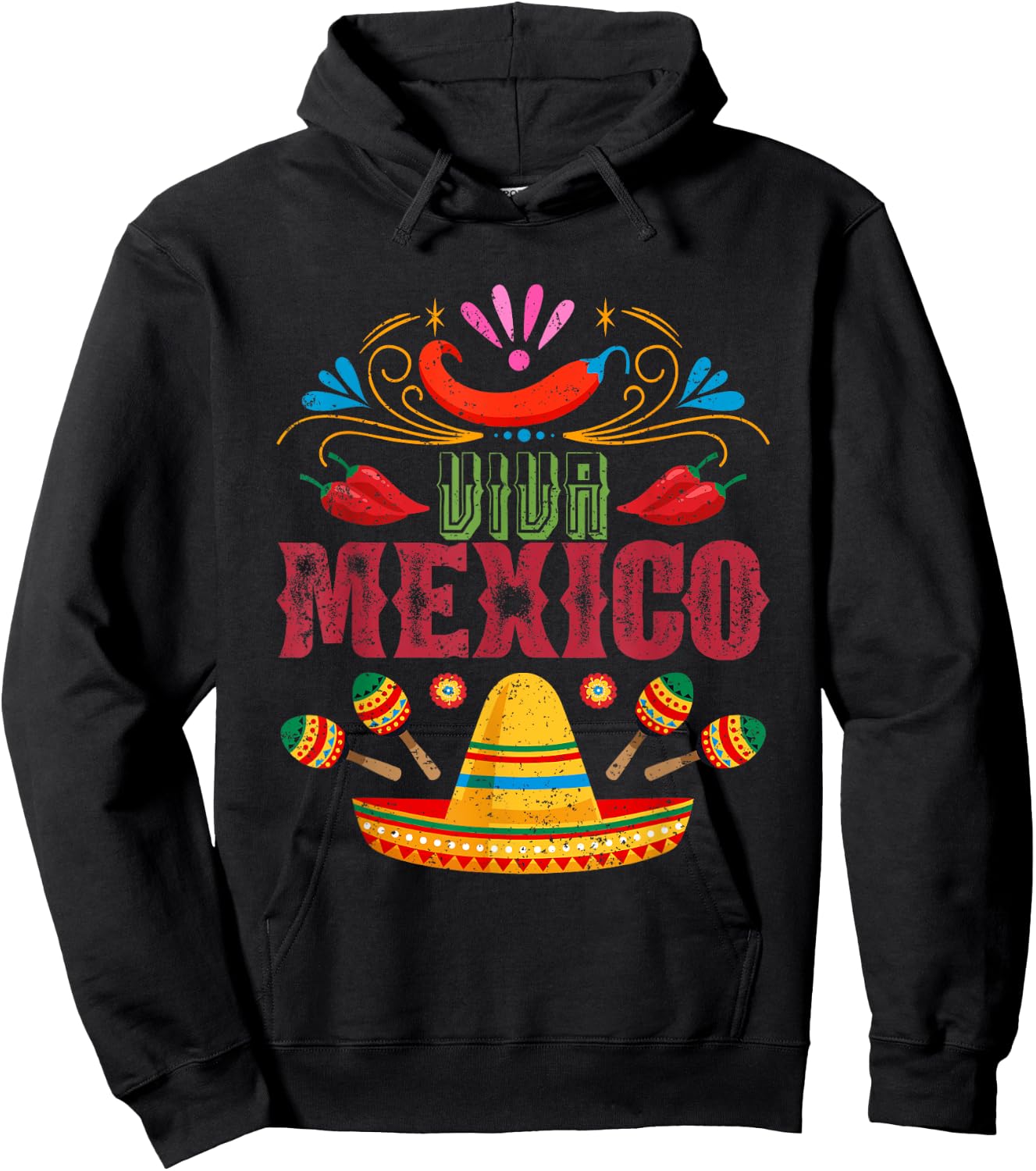 Viva Mexico Hoodie - Hoodie | Black