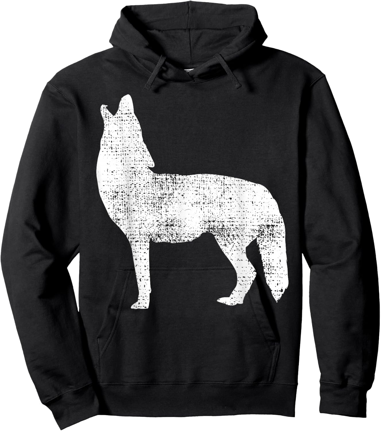 Vintage Coyote Alaska Canada Hoodie - Hoodie | Black