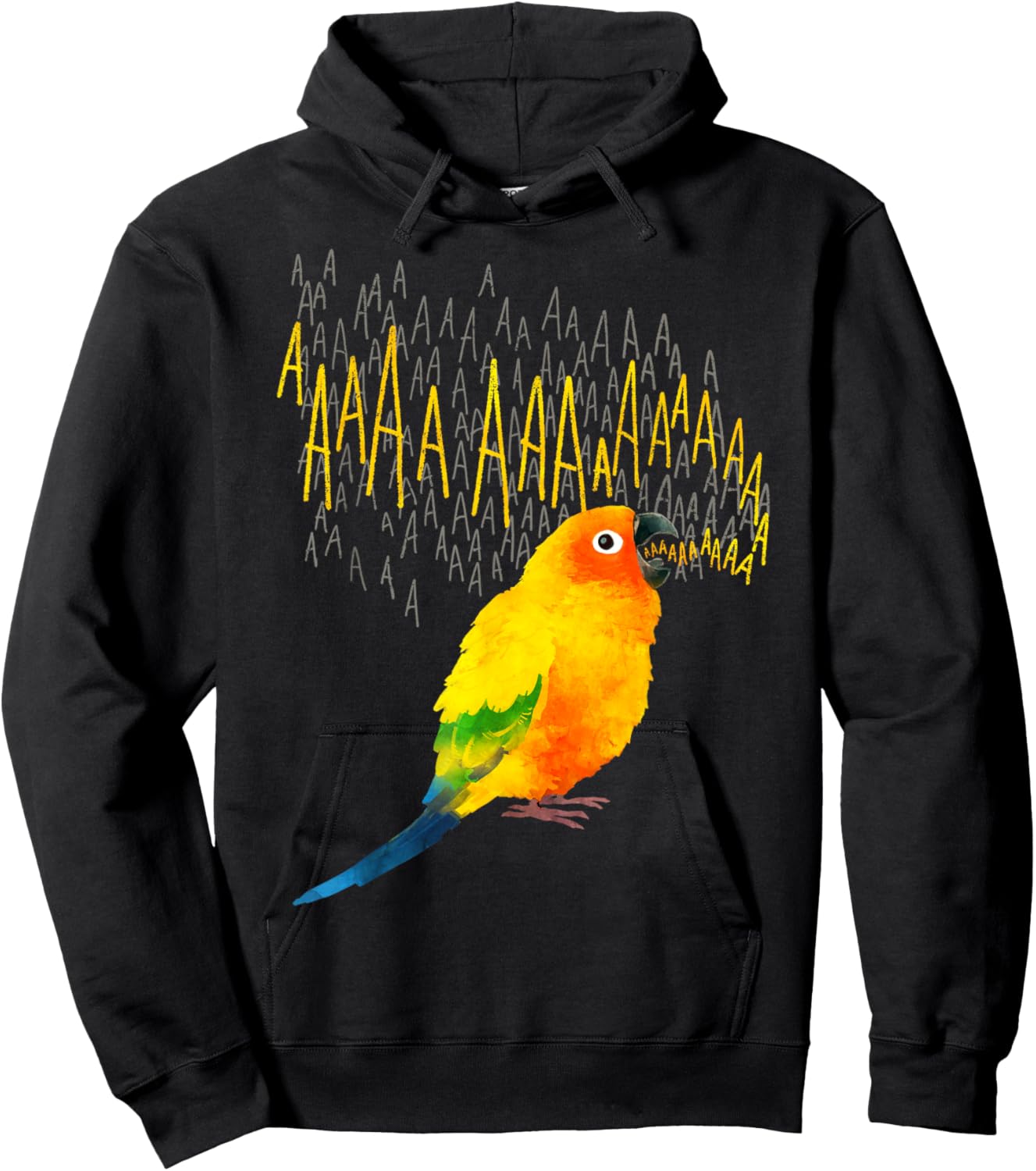Screaming Sun Conure Hoodie - Hoodie | Black