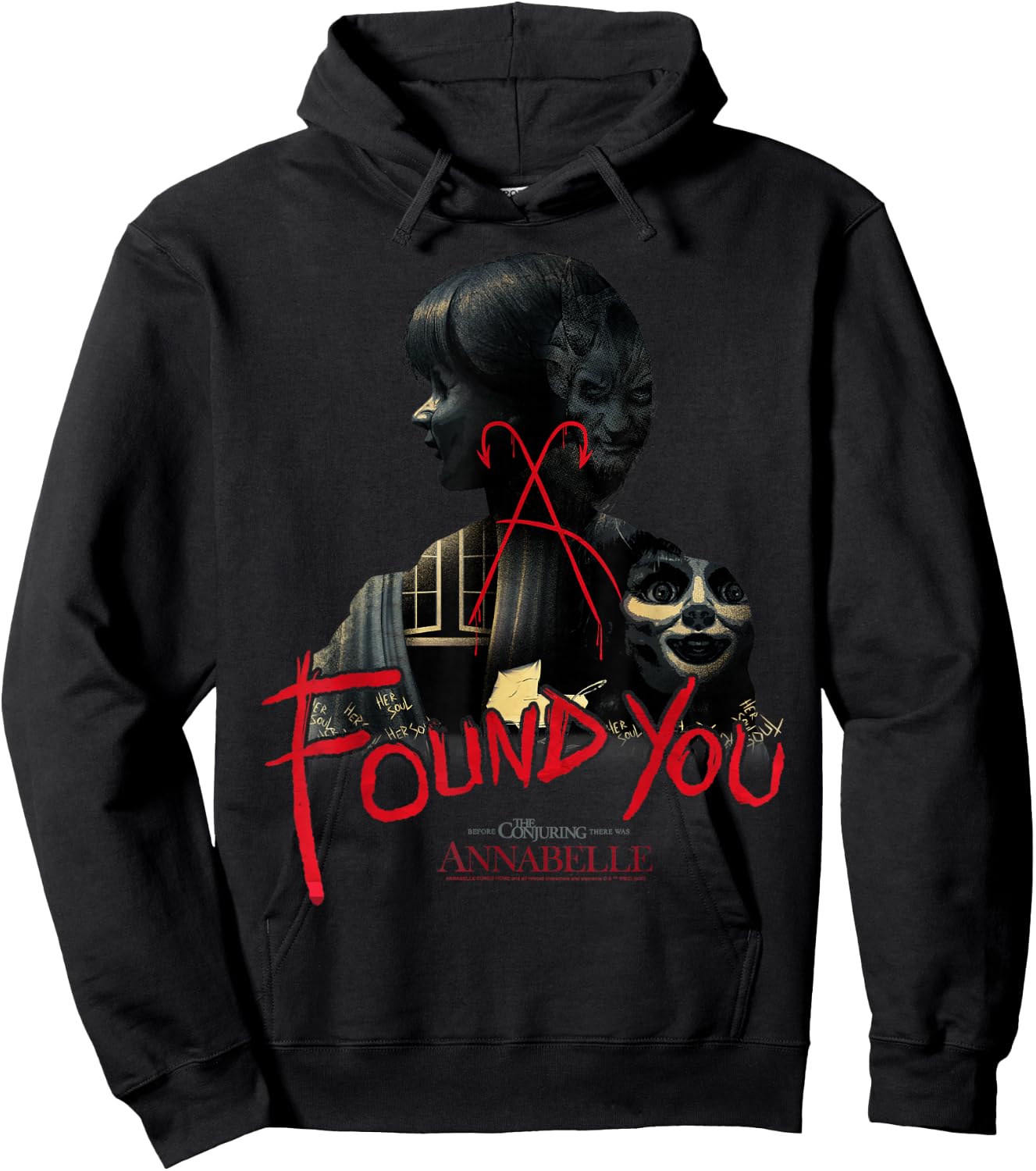 Annabelle -Adults Classic Fit Short Sleeve - Black - Small Hoodie - Hoodie | Black