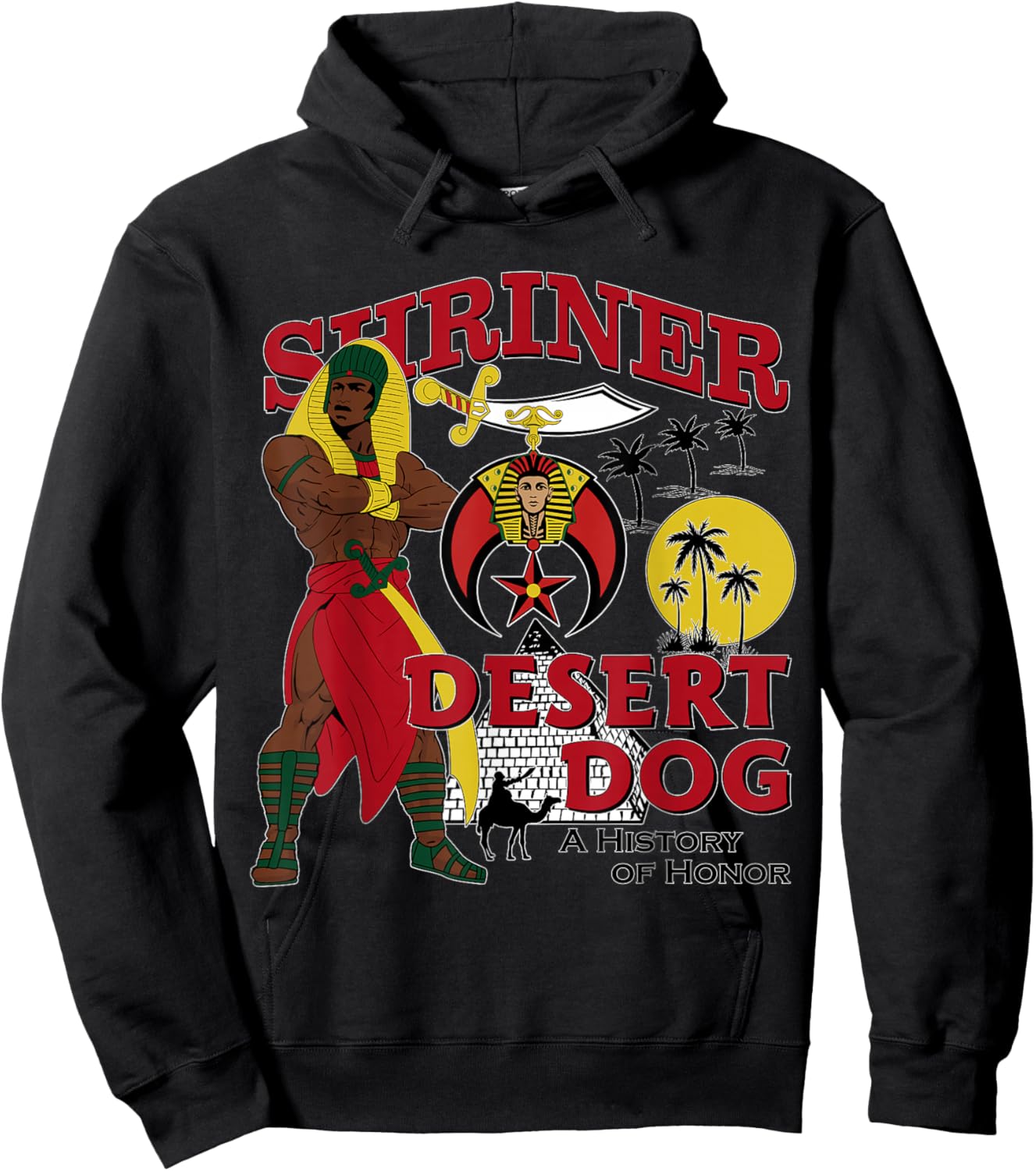 Shriner Desert Dog A History Of Honor Masonic Christmas Hoodie - Hoodie | Black