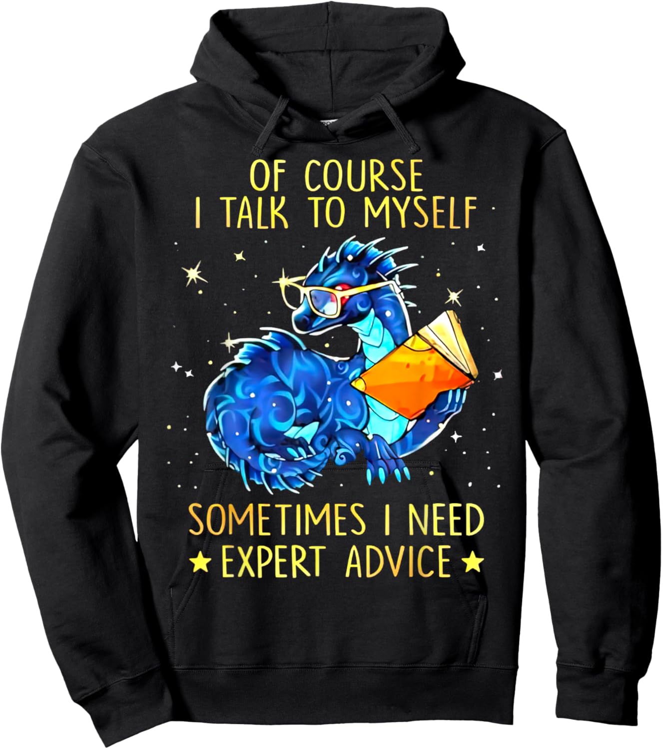 Dragon Of Course I Talk To Myself Sometimes I Need Expert Hoodie - Hoodie | Black