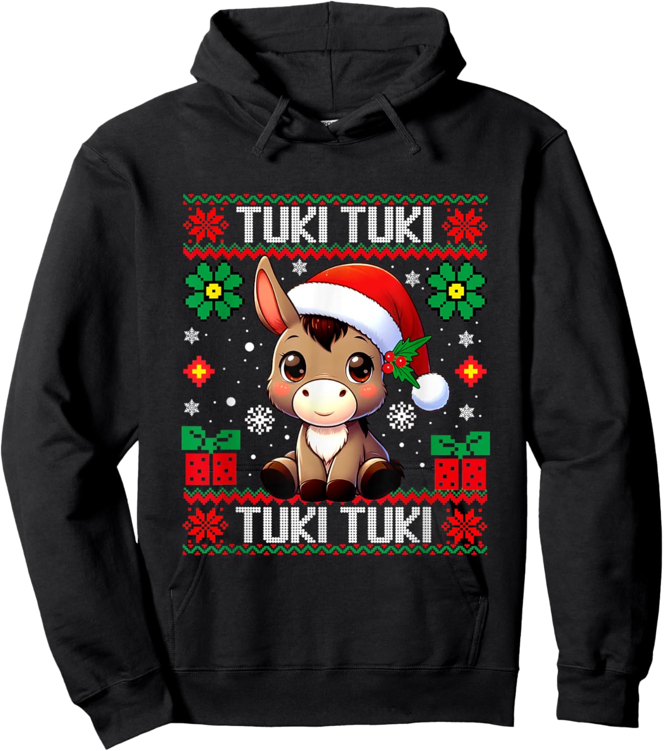 Mi Burrito Sabanero Mexican, Donkey Latino Ugly Christmas Hoodie - Hoodie | Black