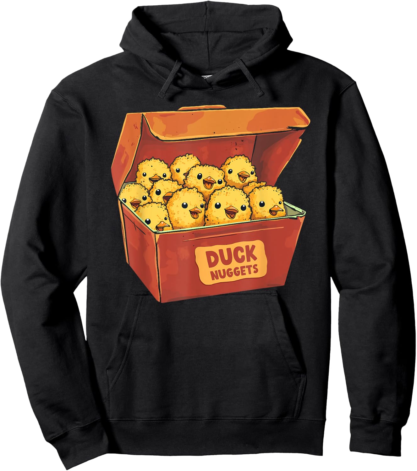 Duck Nuggets Foodie Women Duck Chicken Nugget Kids Hoodie - Hoodie | Black