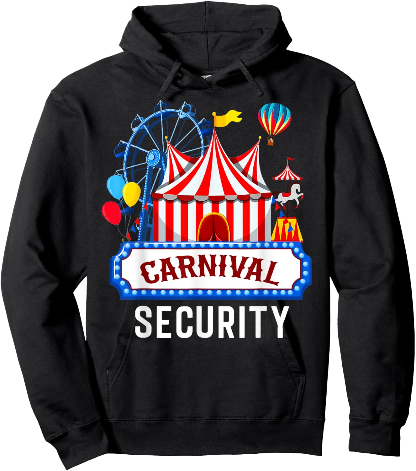 Carnival Security Circus Costume Carny Event Staff Men Women Hoodie - Hoodie | Black