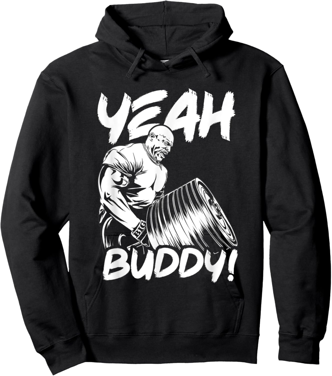 Yeah Buddy - Ronnie Coleman T-Bar Row - Gym Motivational Hoodie - Hoodie | Black