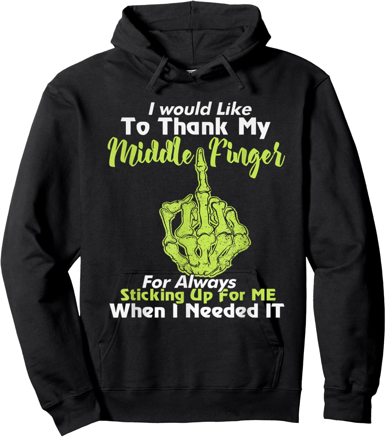 I Would Like To Thank My Middle Finger Hoodie - Hoodie | Black