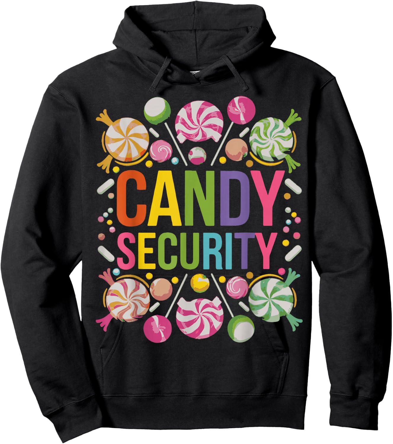 Candy Security Candyland Halloween Costume Kids Teens Adult Hoodie - Hoodie | Black