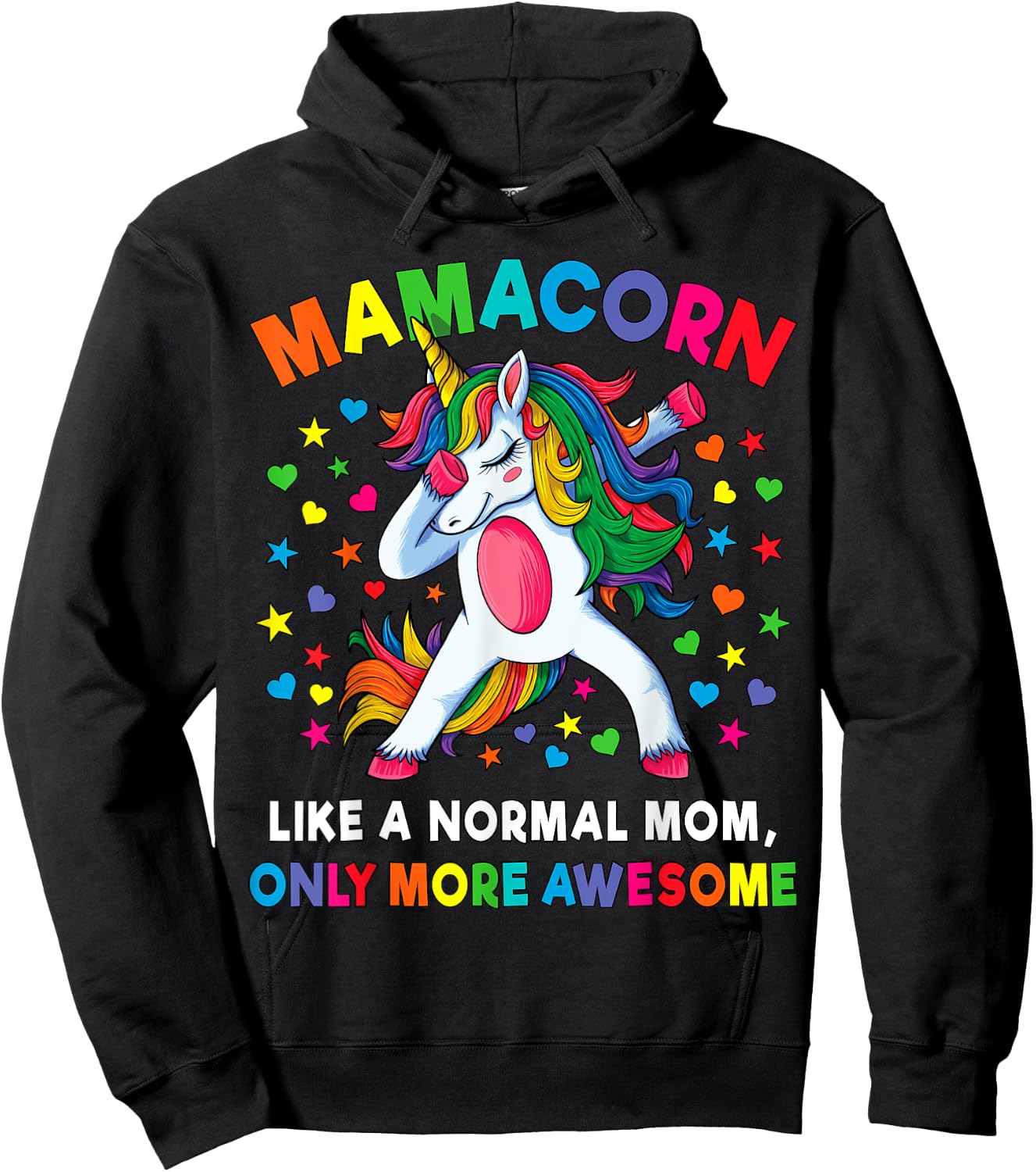 Mamacorn Mom Unicorn Mother Unicorn Women's Gift Hoodie - Hoodie | Black