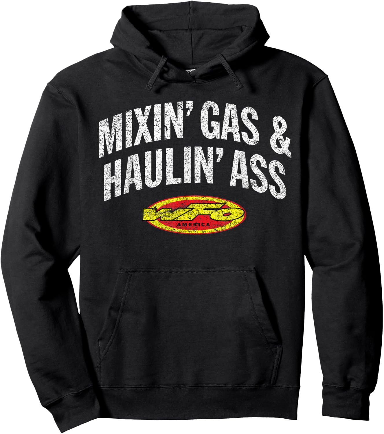 WFO Mixing Gas Hauling Ass Motocross Racer Dirt Bike Rider Hoodie - Hoodie | Black