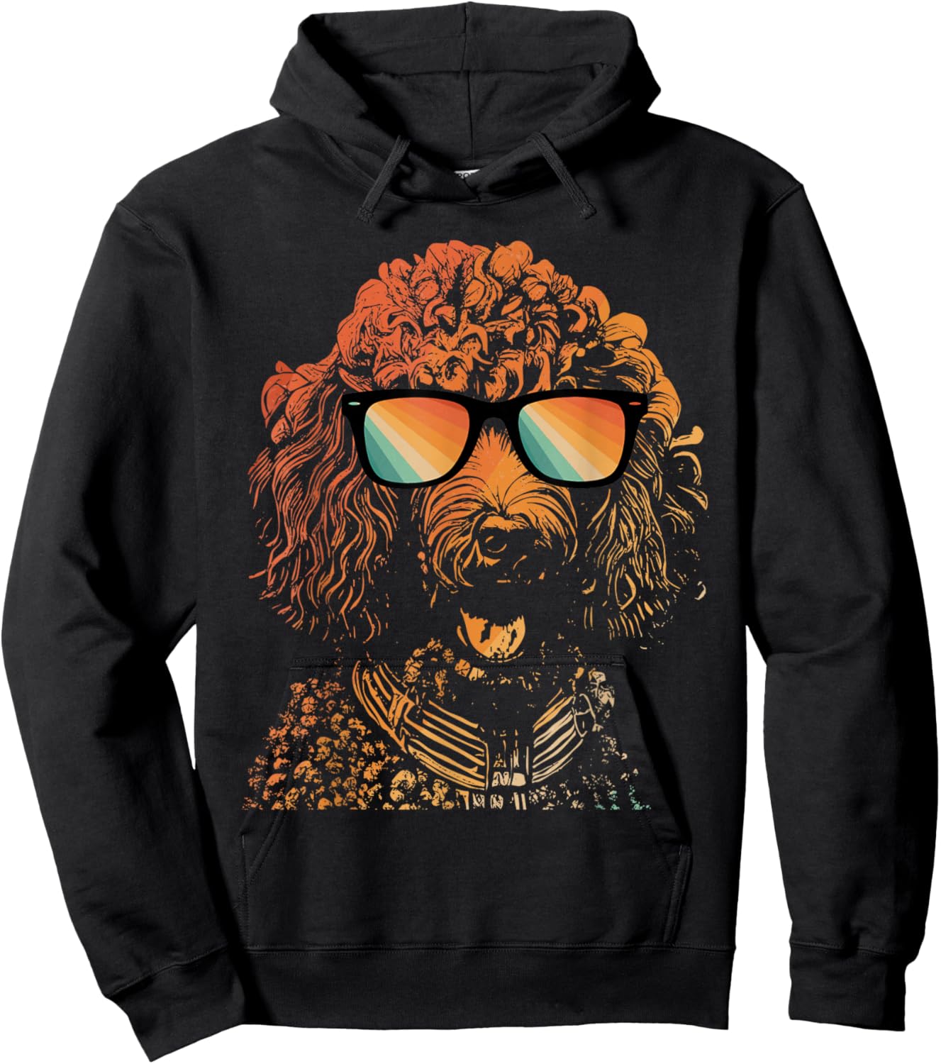 Groovy Poodle - Dog Owner Pet Breeder Canine Puppy Lover Hoodie - Hoodie | Black