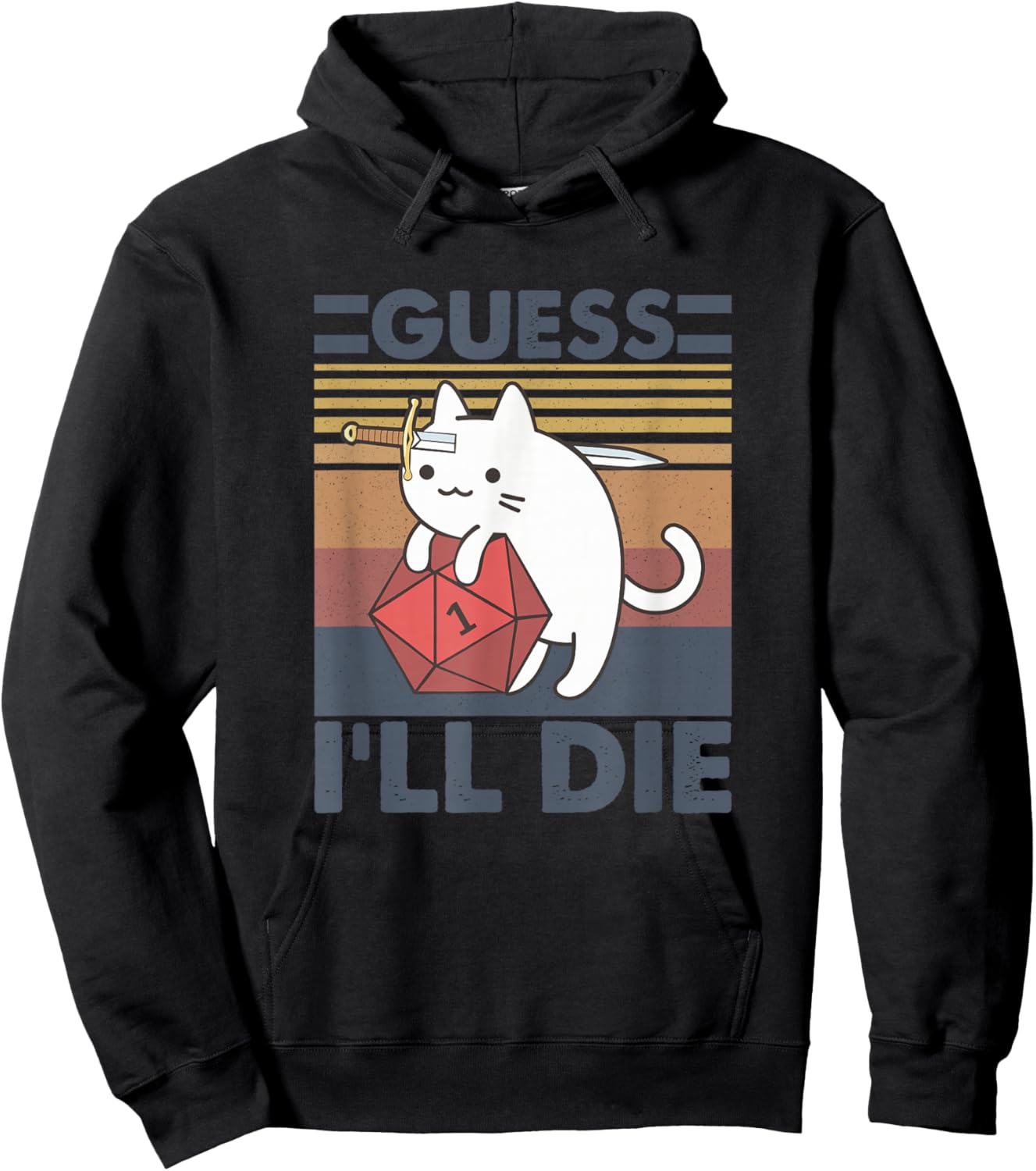 Guess I'll D!e Funny Lover Cat Apparel Hoodie - Hoodie | Black