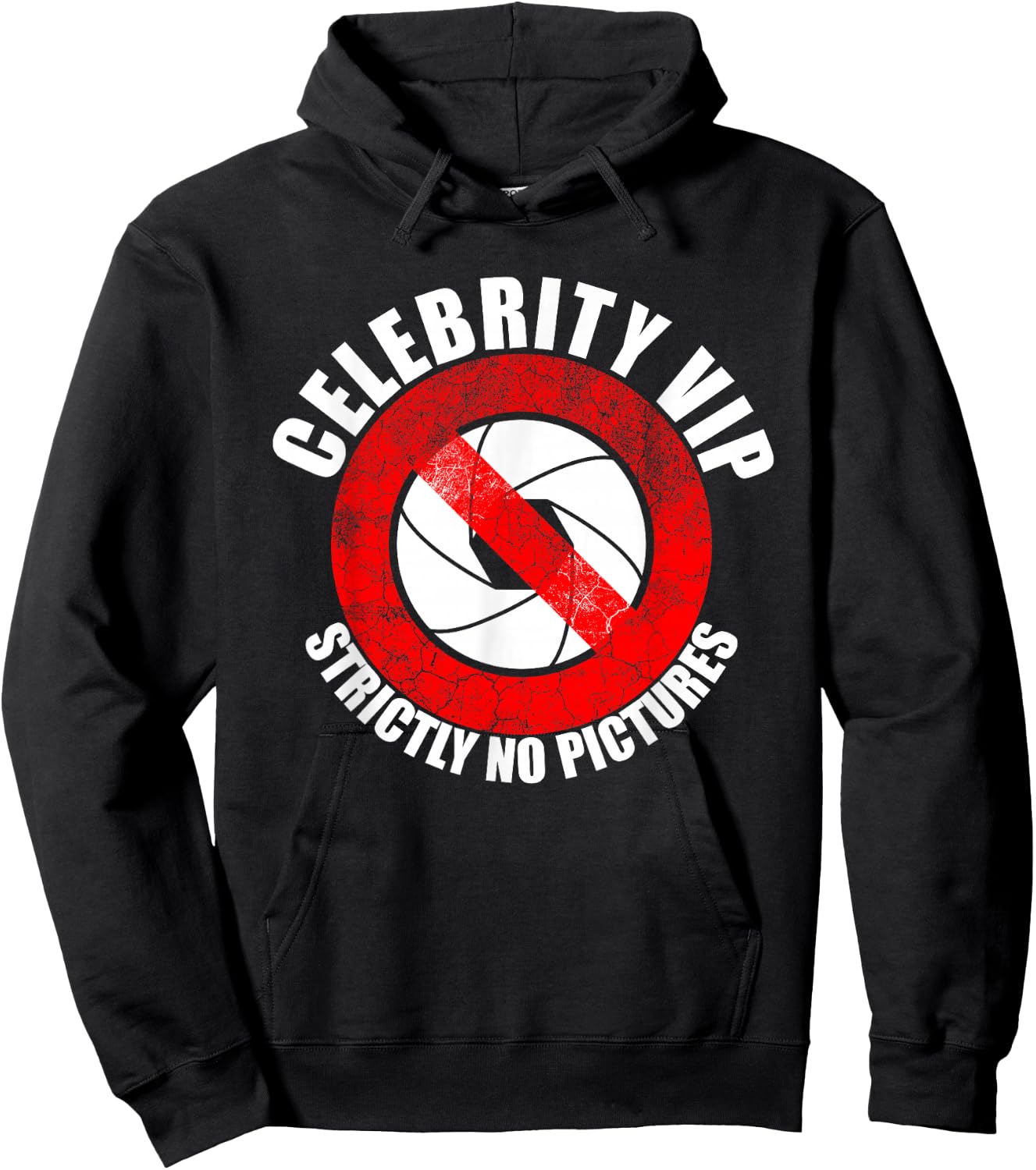 Celebrity VIP Strictly NO Pictures Funny Paparazzi Graphic Hoodie - Hoodie | Black