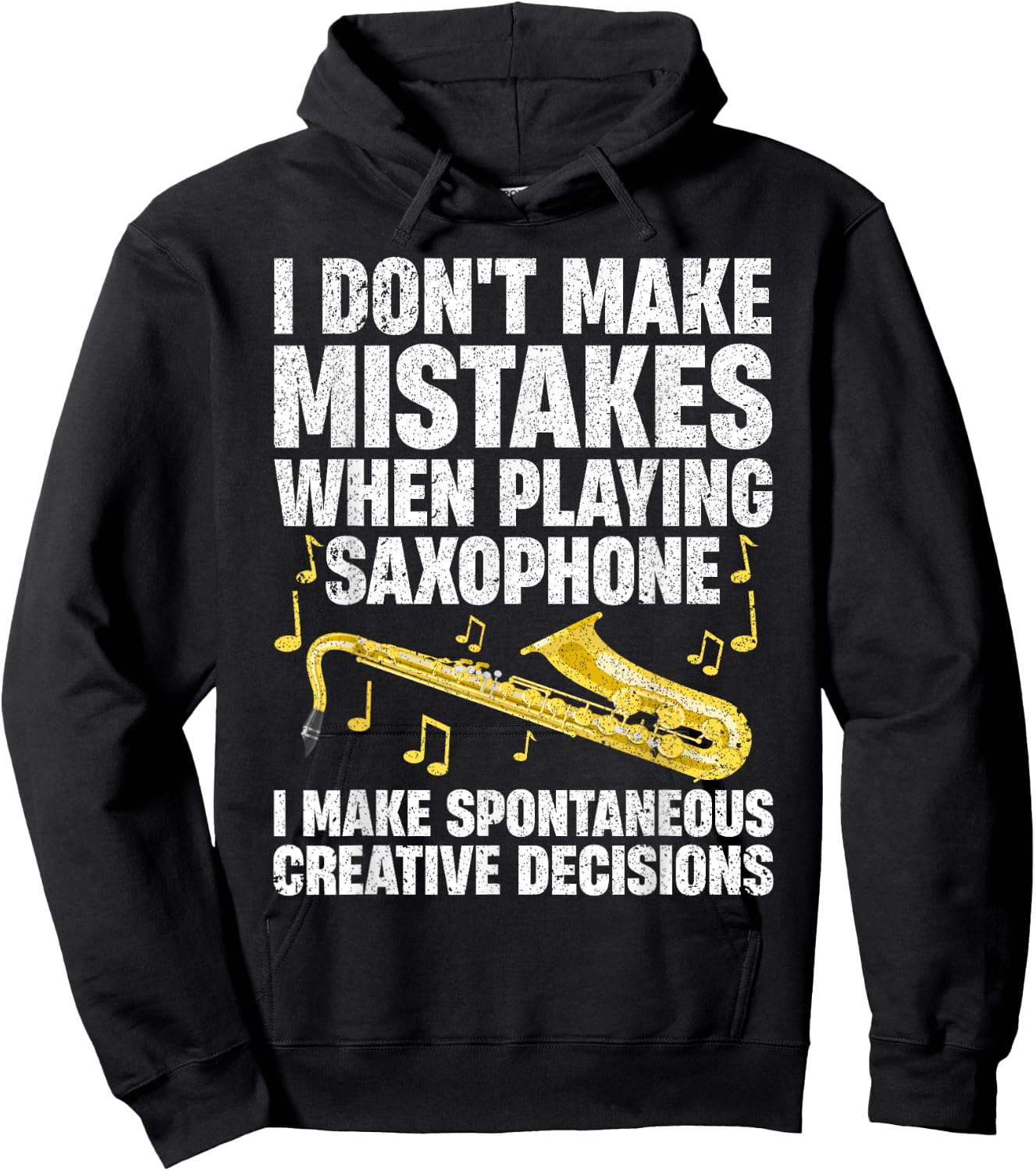 Funny Saxophone Women Marching Band Player Musician Small Hoodie - Hoodie | Black