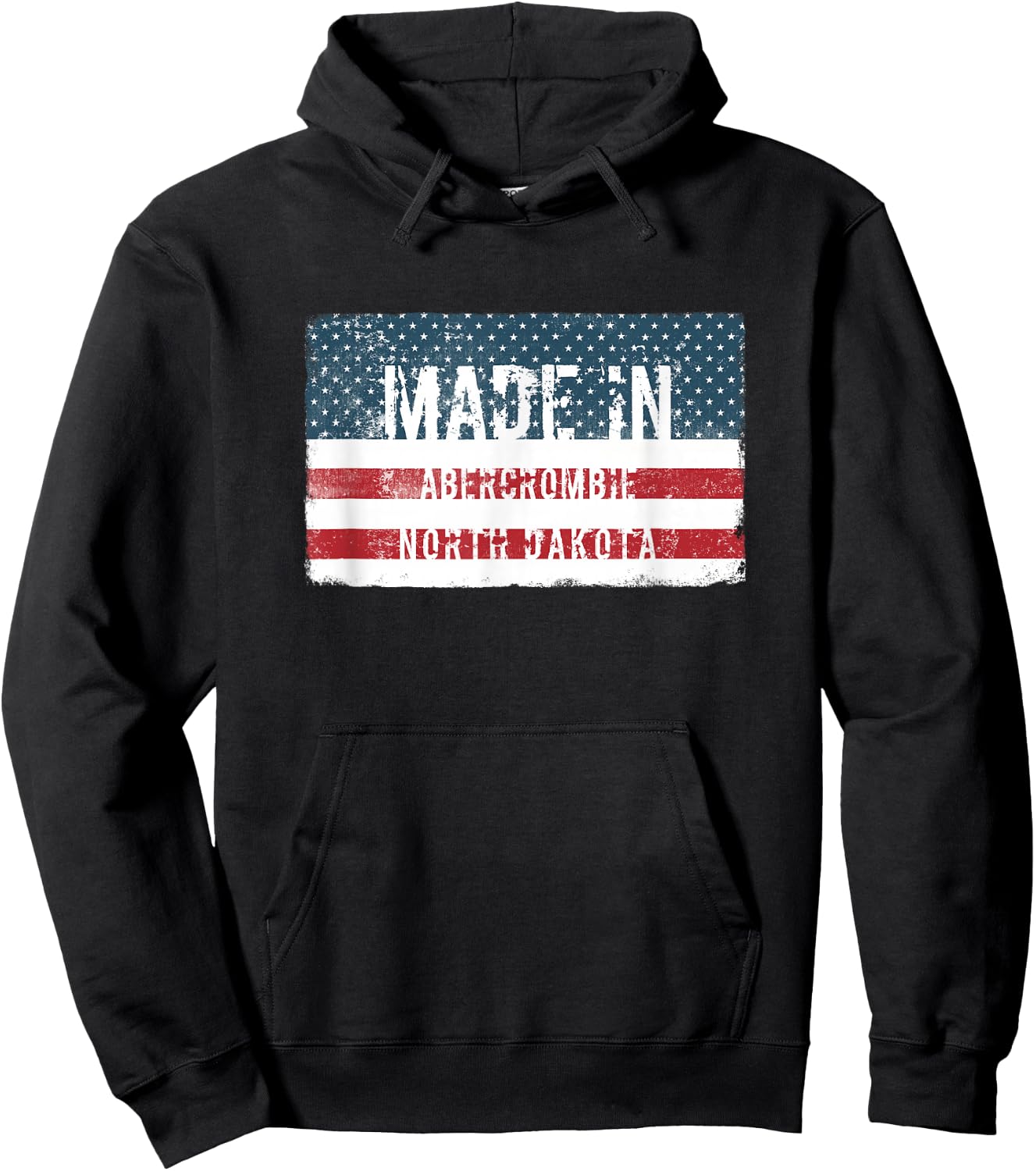Made in Abercrombie, North Dakota Hoodie - Hoodie | Black