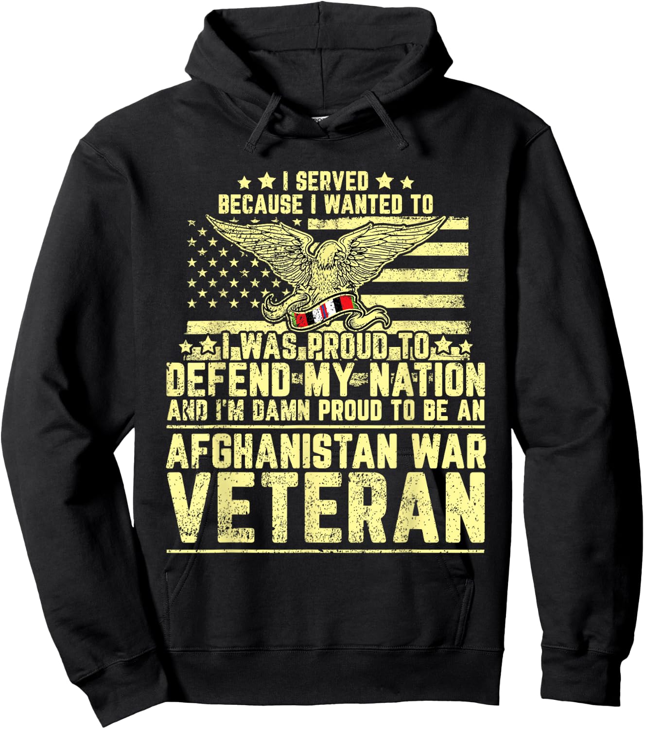 Proud Veteran OEF Afghanistan Operation Enduring Freedom Hoodie - Hoodie | Black