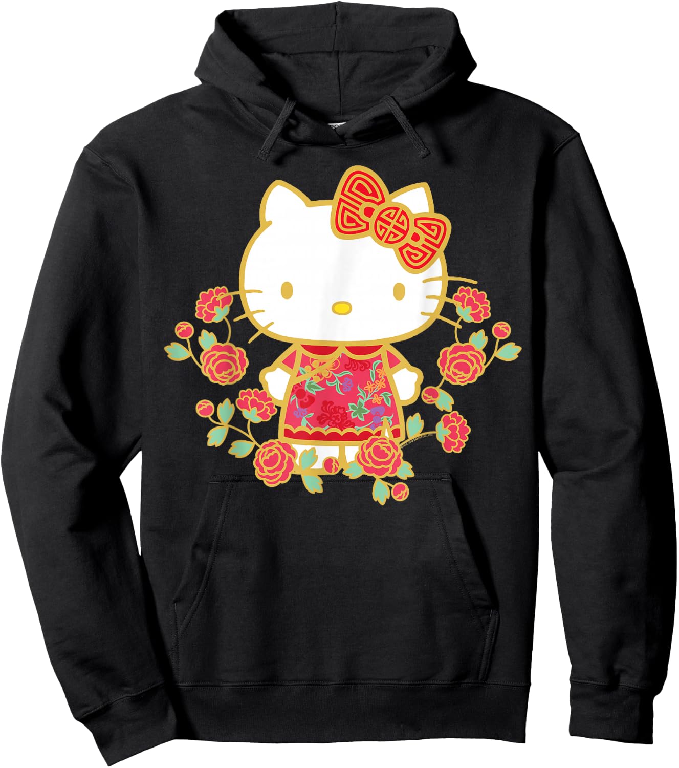 Hello Kitty Happy Lunar New Year Shirt Hoodie - Hoodie | Black