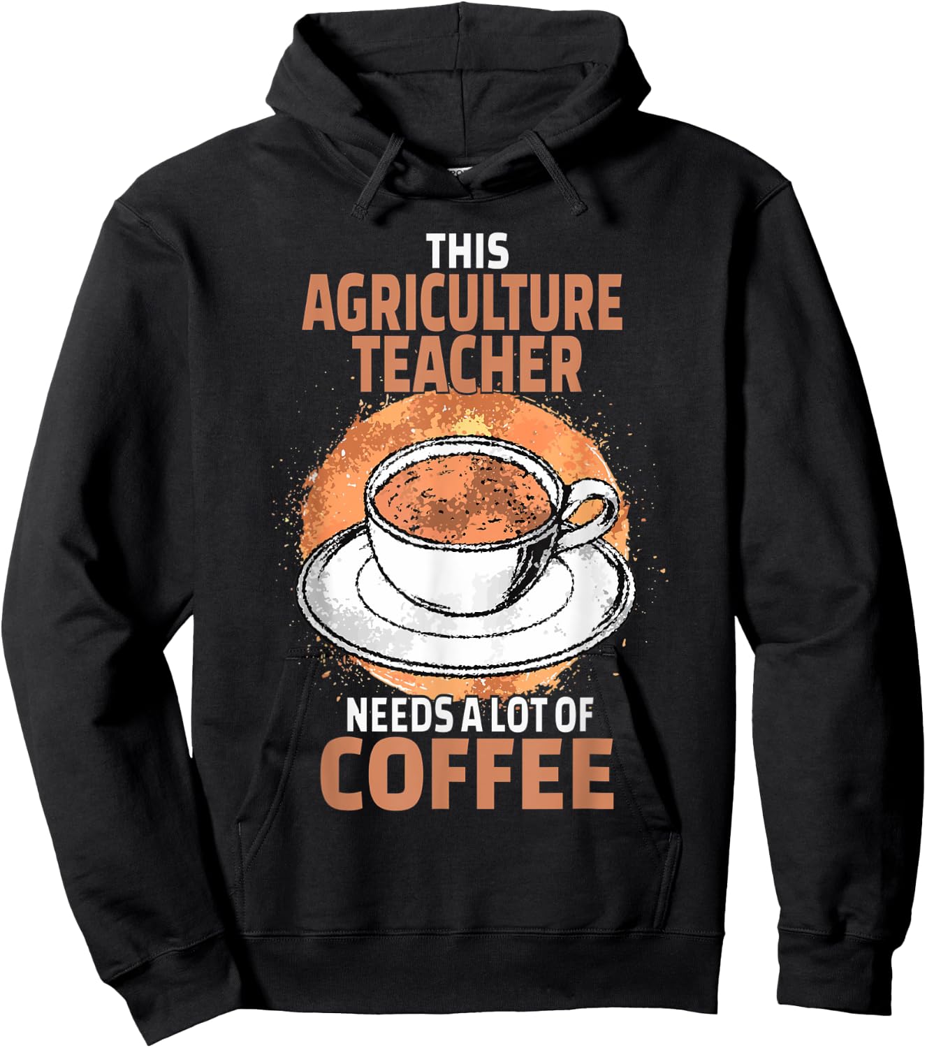 Funny Agriculture Teacher Coffee Hoodie - Hoodie | Black
