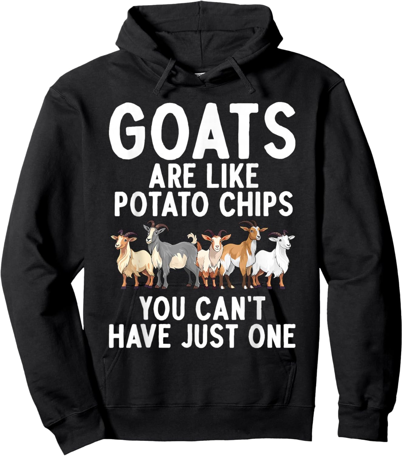Cool Goat Design Women Goat Themed Pygmy Goat Lover Hoodie - Hoodie | Black